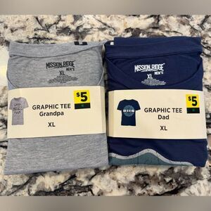 Set of 2 - Mission Ridge Tees  "Best Grandpa Ever” & “World’s Best Dad” - XL